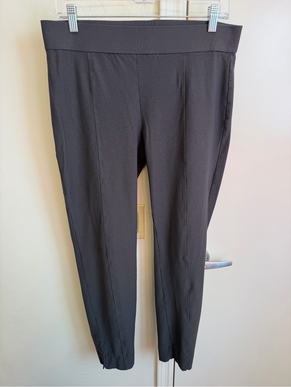 Eileen Fisher Gray Pull-On Ponte Ankle Pants Size Medium